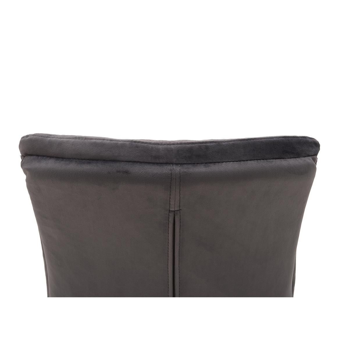 Diego Pair of Velvet Dining Chairs - Grey – image 4