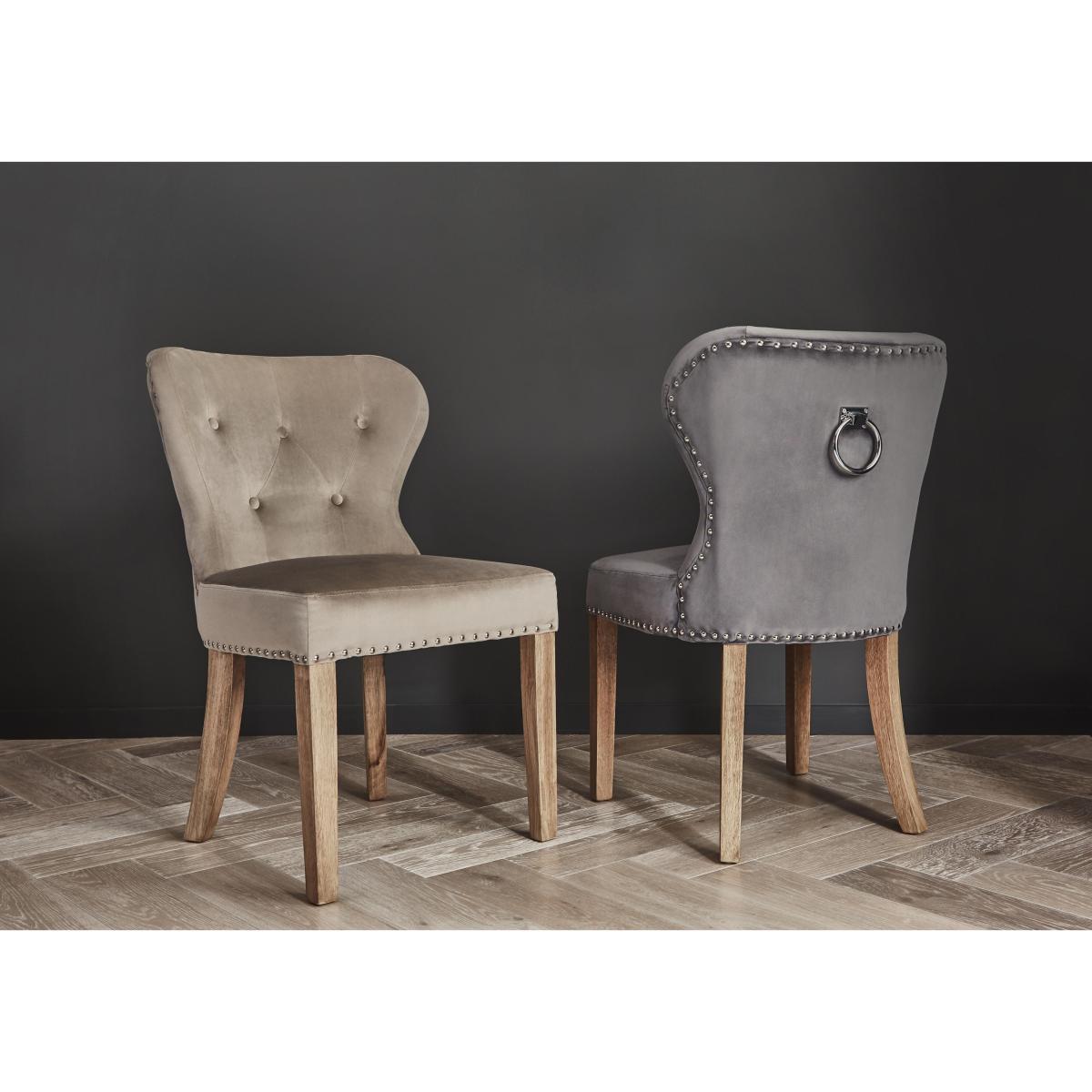 Chennai Upholstered Dining Chair - Brown – image 2