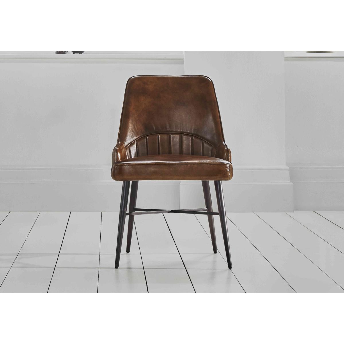 Val Leather Dining Chair - Grey – image 2