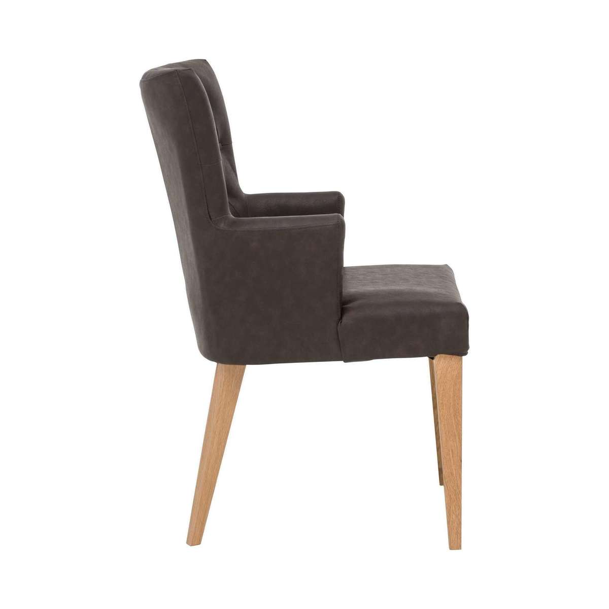 Dorset Pair of Faux Leather Dining Armchairs – image 3