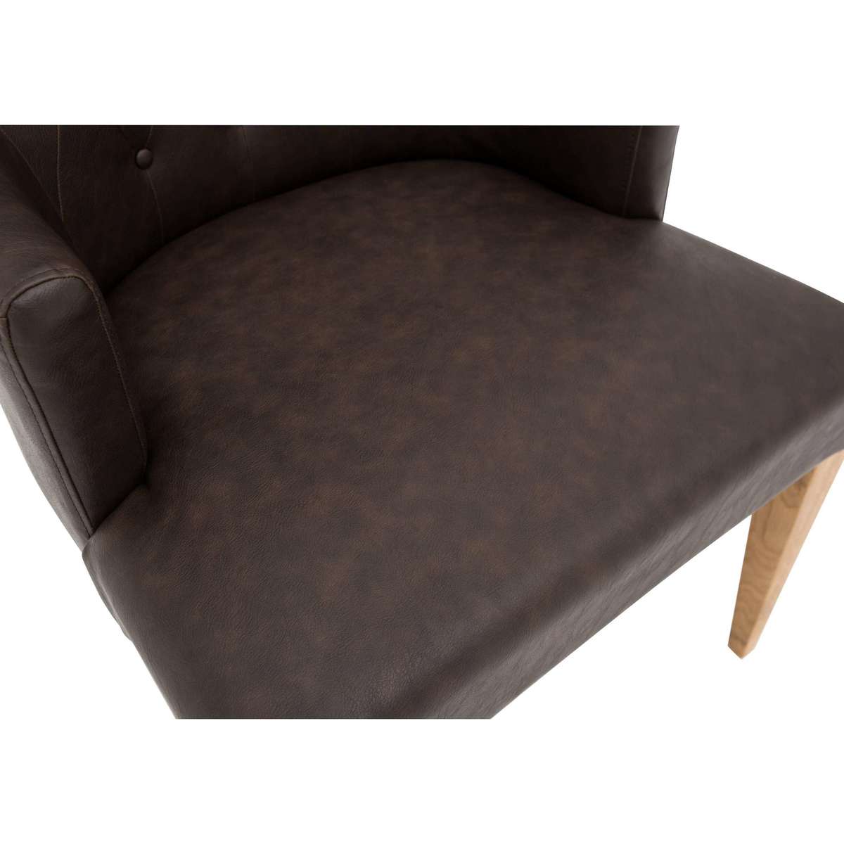 Dorset Pair of Faux Leather Dining Armchairs – image 5