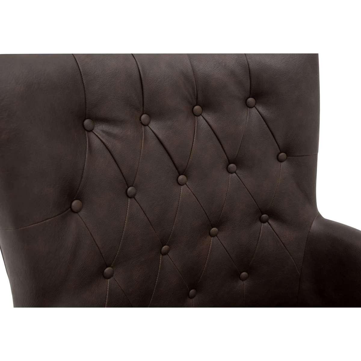 Dorset Pair of Faux Leather Dining Armchairs – image 6