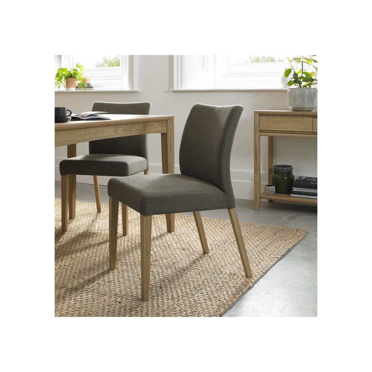 Duplex Pair of Upholstered Dining Chairs – image 3