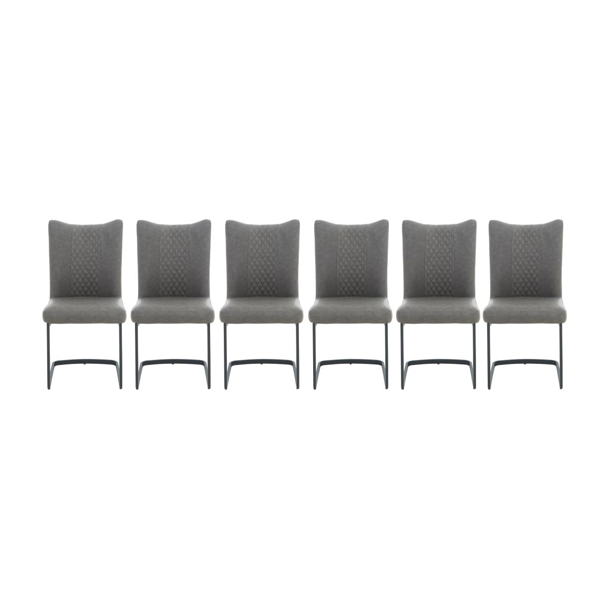 Bodahl - Loki Set of 6 Cantilever Dining Chairs - Vintage Grey – image 1