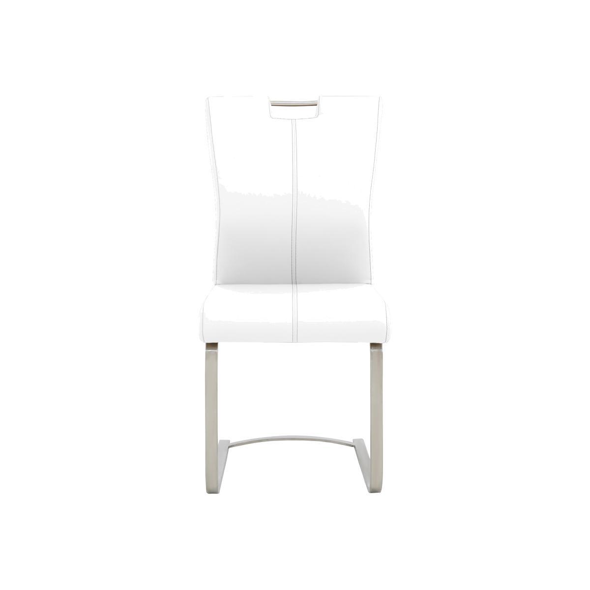Ideas Handle-Back Dining Chair with Square-Edged Cantilever Base with Curve Detail