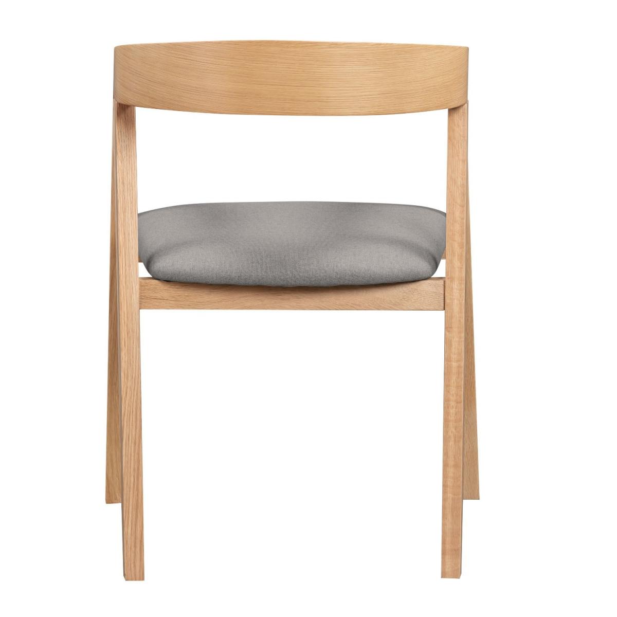 Set of 2 Solid Oak Carver Dining Chair with Fabric Seat - Anders – image 4