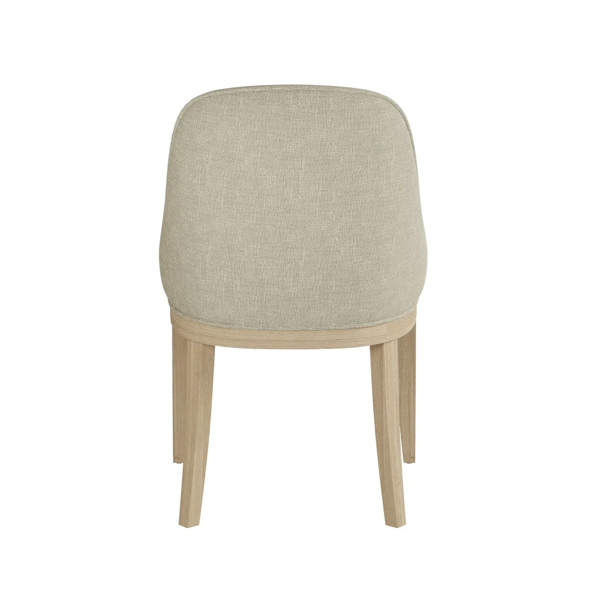 Set of 2 Beige Upholstered Dining Chairs with Solid Wood Legs - Madeline – image 6