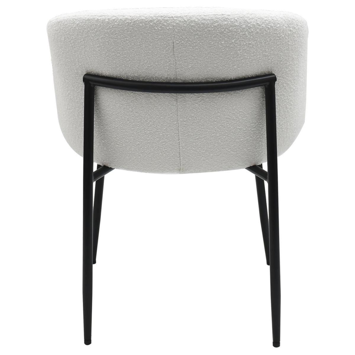 Set of 4 White Boucle Dining Chairs - Cora – image 4