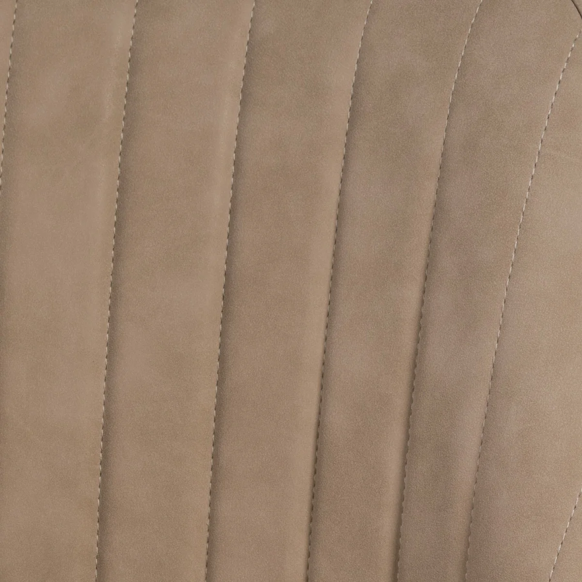 Set of 6 Beige Faux Leather Swivel Dining Chairs - Logan – image 8