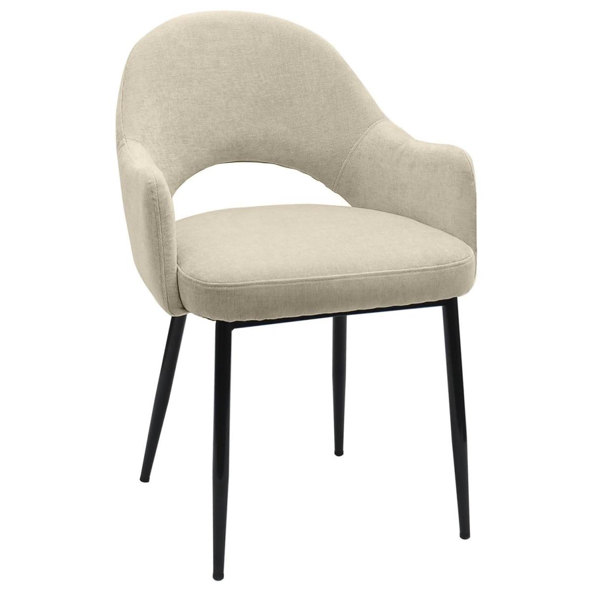 Set of 6 Beige Upholstered Dining Chairs - Colbie – image 7