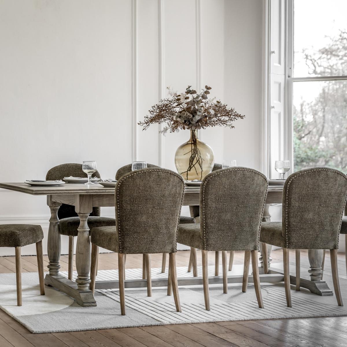 Set of 2 Green Fabric Dining Chairs - Hinton – image 5