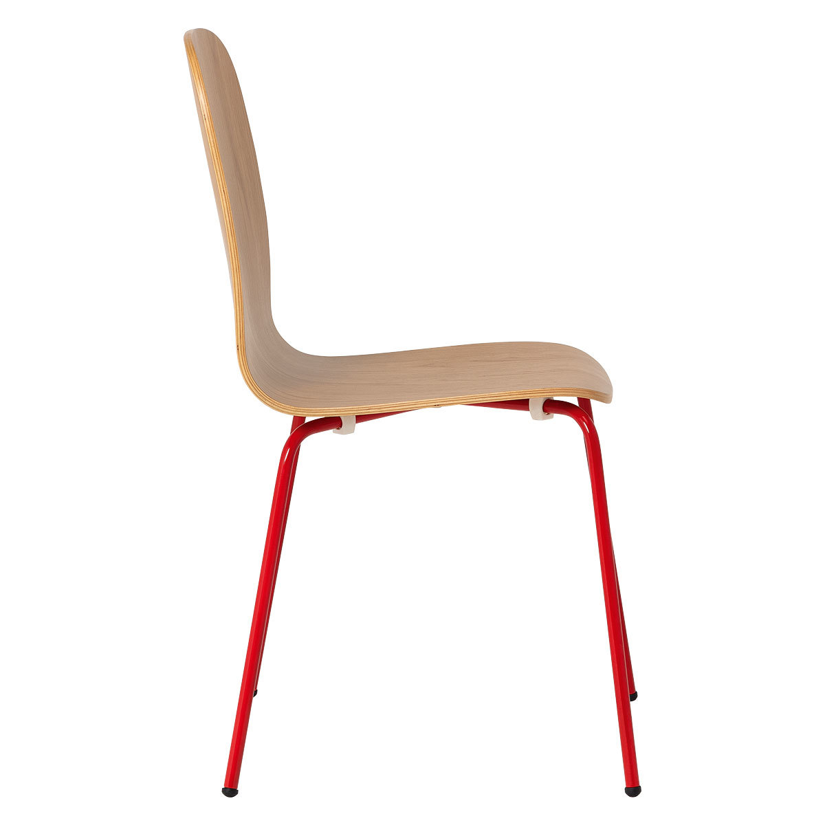 Habitat Kirby Metal Chair - Oak and Red Gloss – image 6