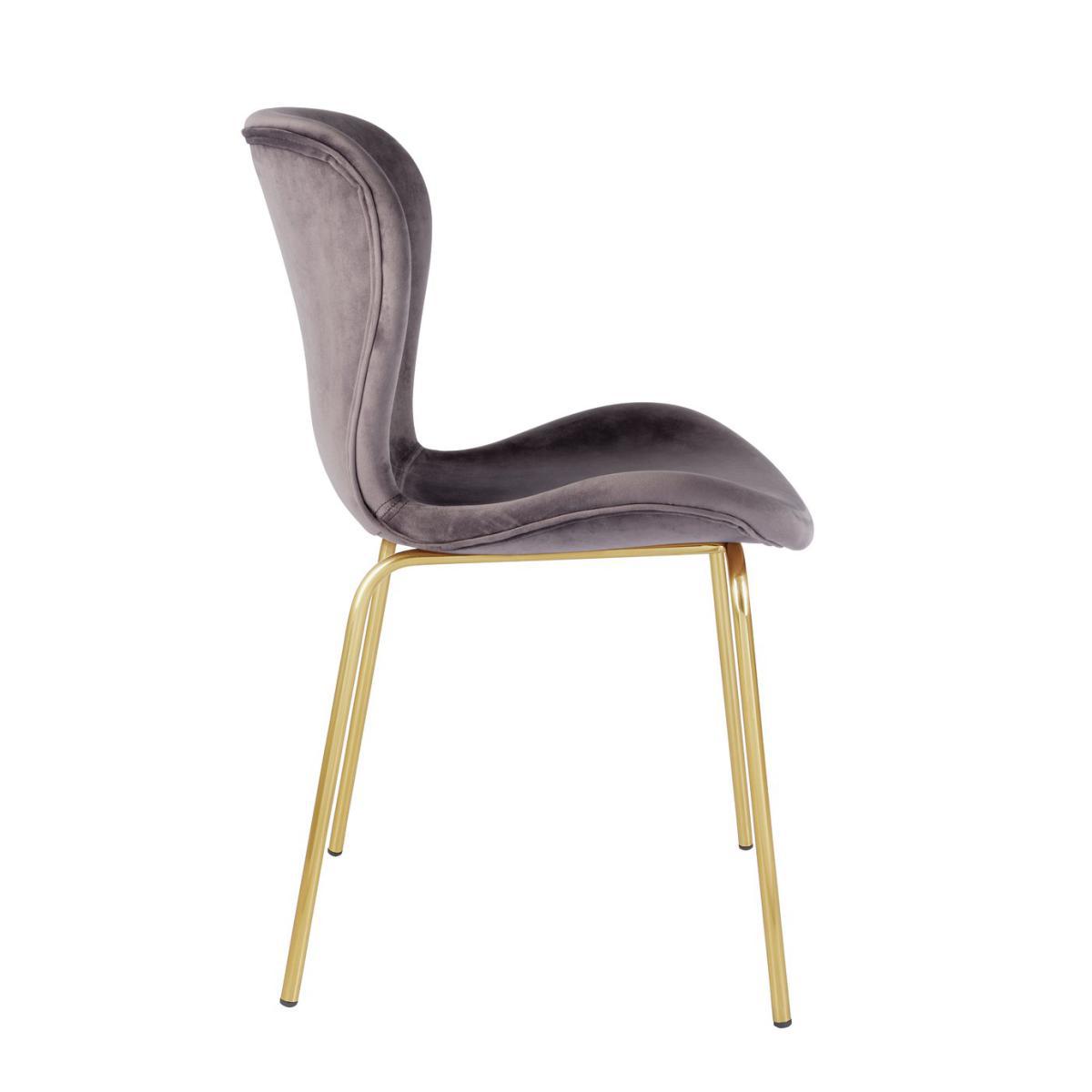 Habitat Etta Pair of Velvet Dining Chair - Grey – image 3