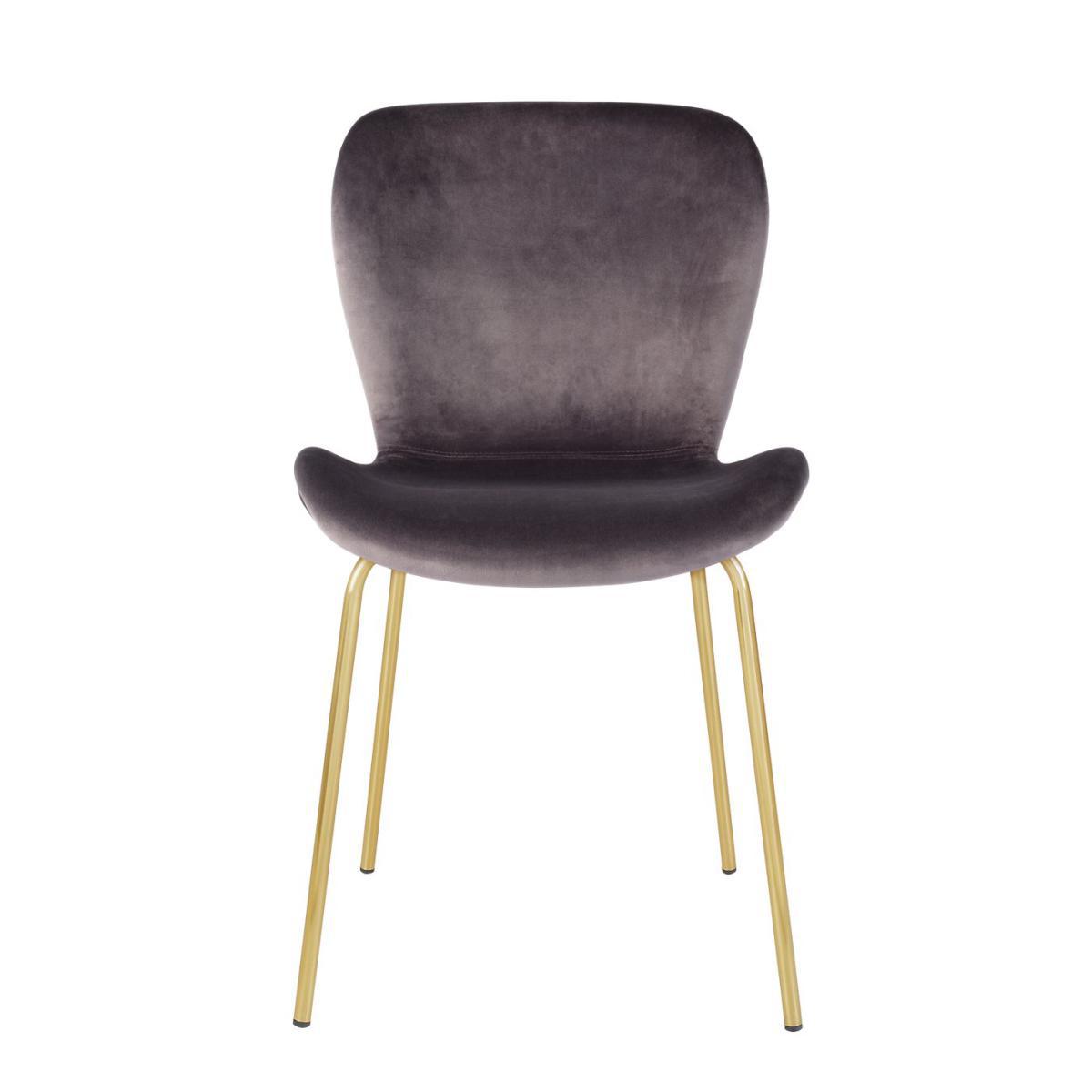 Habitat Etta Pair of Velvet Dining Chair - Grey – image 4