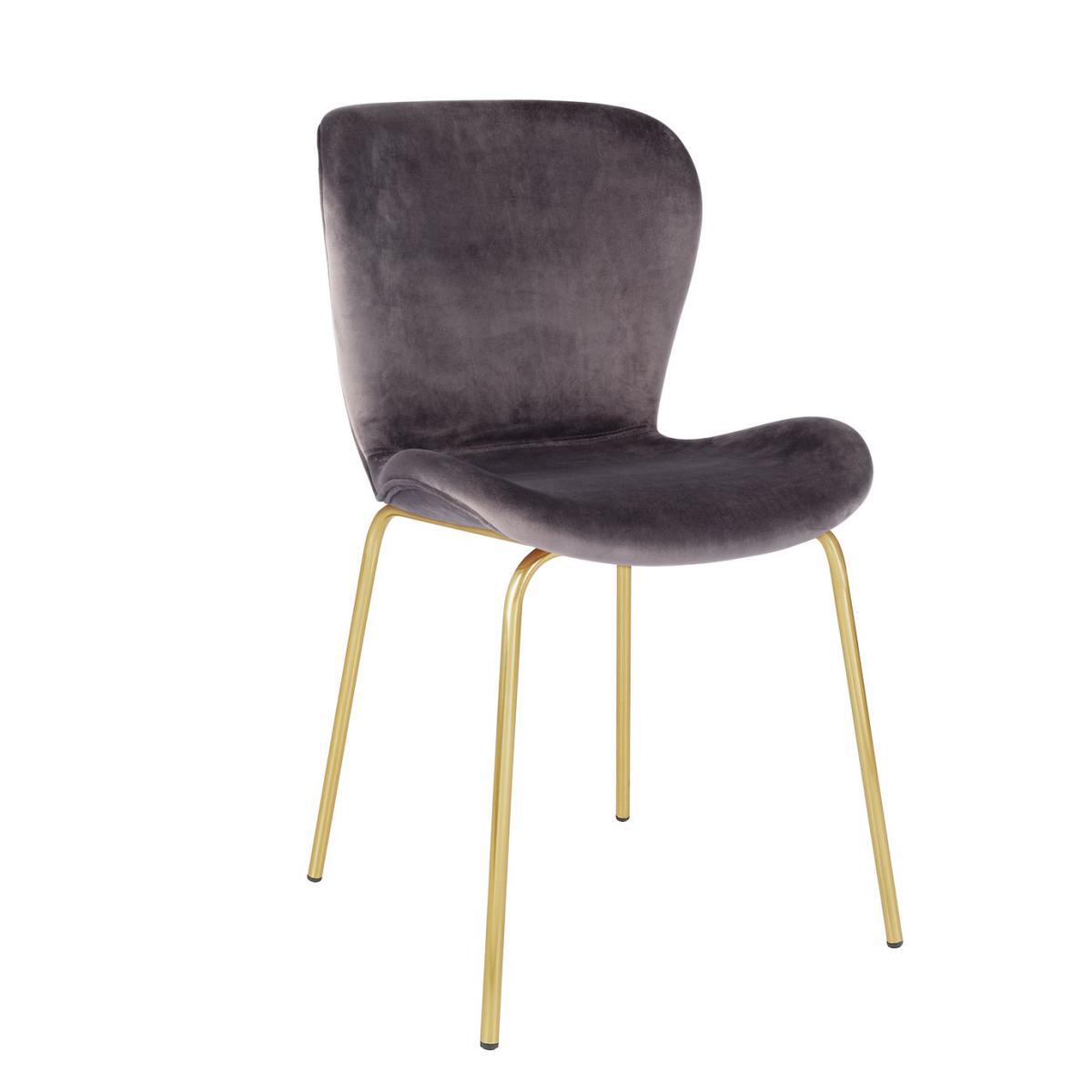 Habitat Etta Pair of Velvet Dining Chair - Grey – image 6