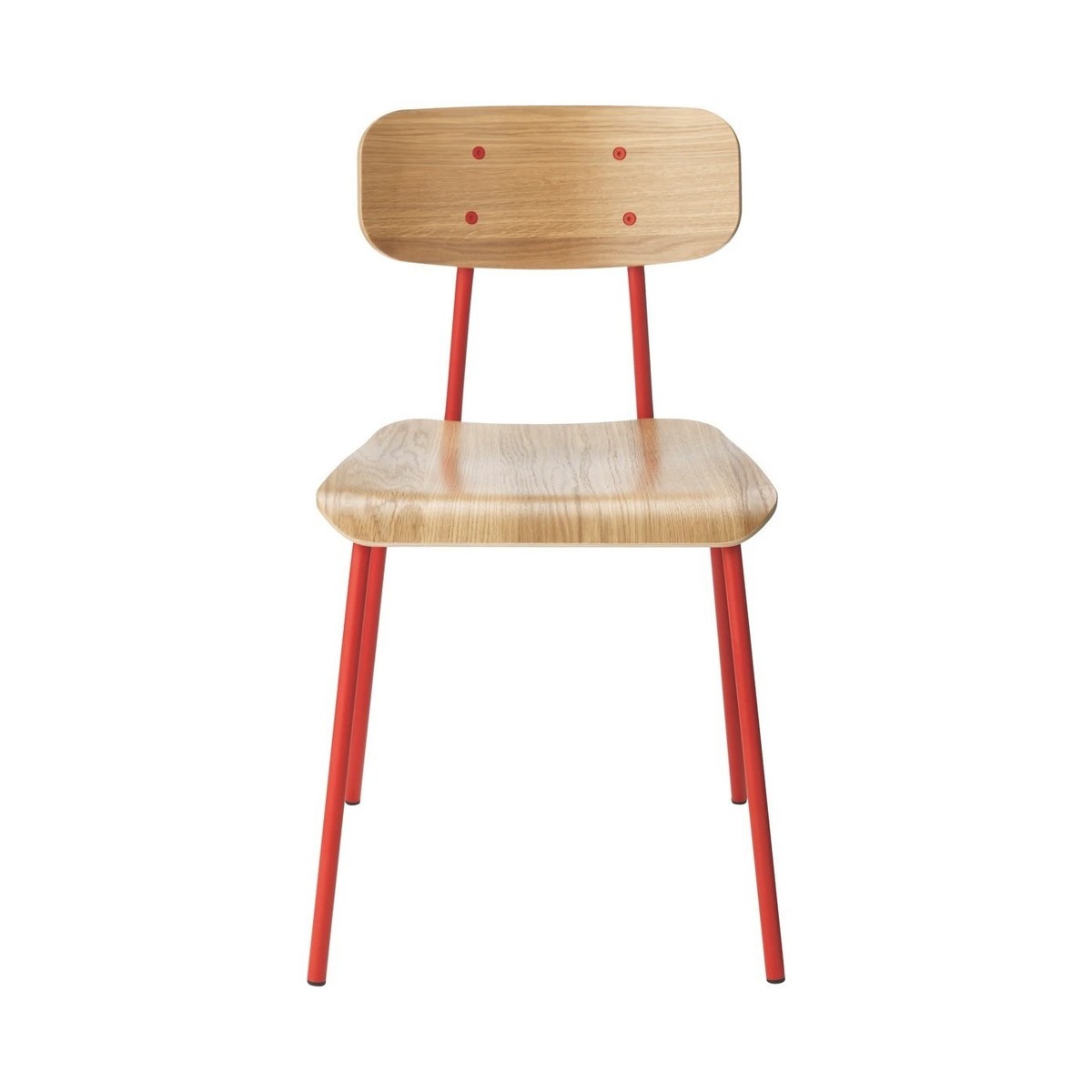 Habitat Hester Pair of Stackable Dining Chair - Red – image 2