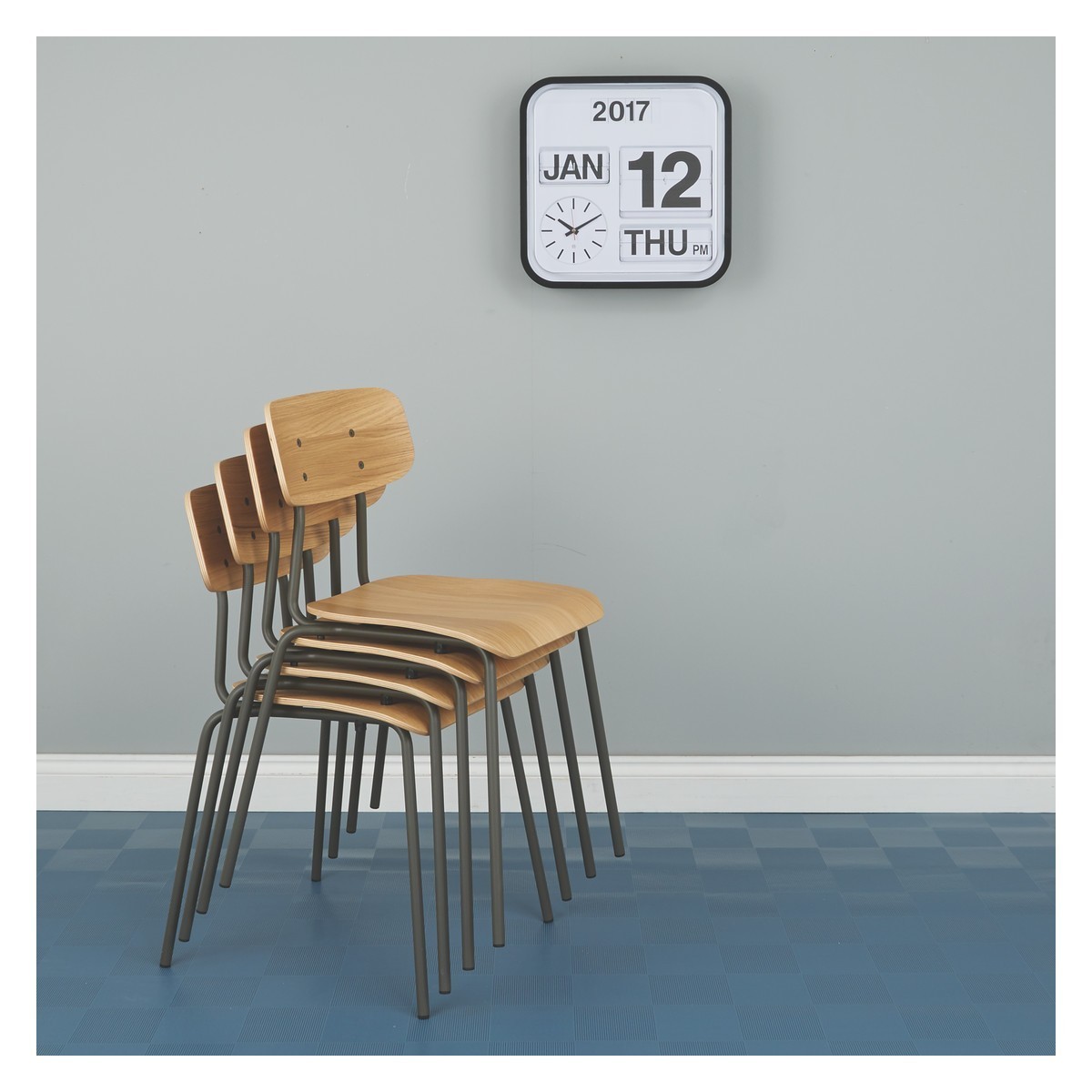 Habitat Hester Pair of Stackable Dining Chair - Red – image 8
