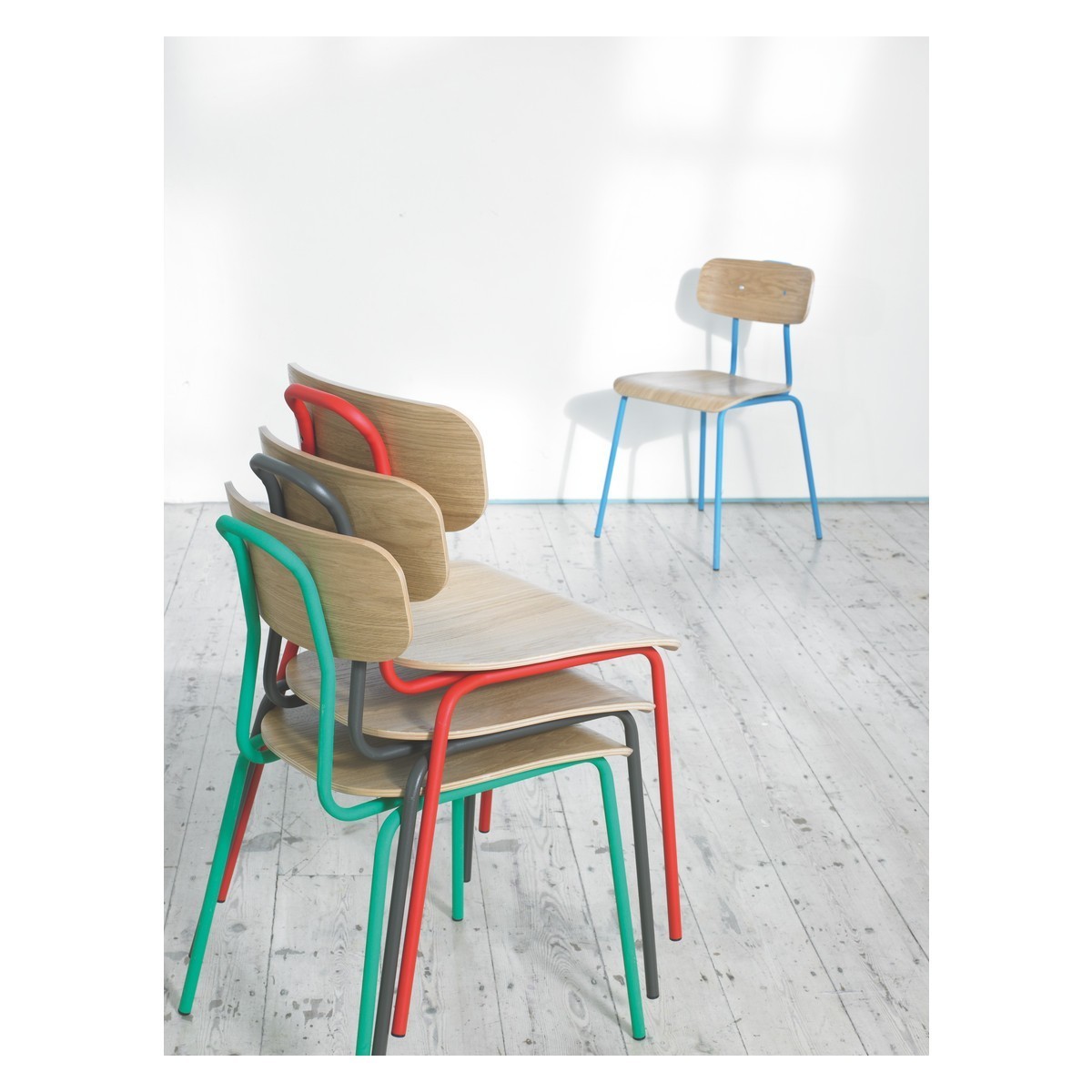 Habitat Hester Pair of Stackable Dining Chair - Red – image 10