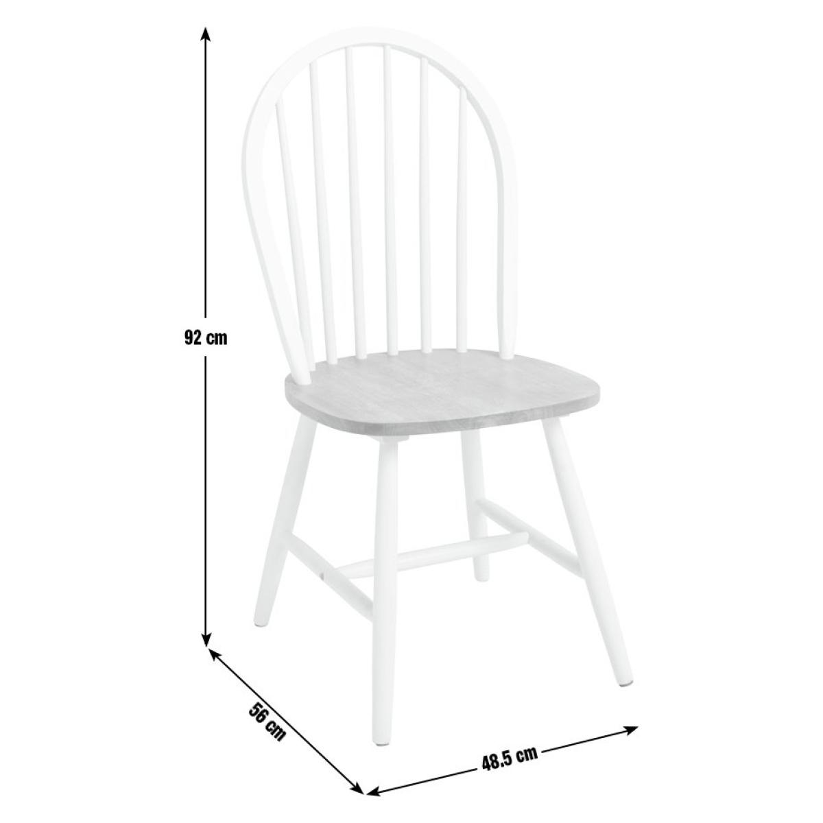 Habitat Burford Pair of Solid Wood Dining Chairs - Grey – image 4