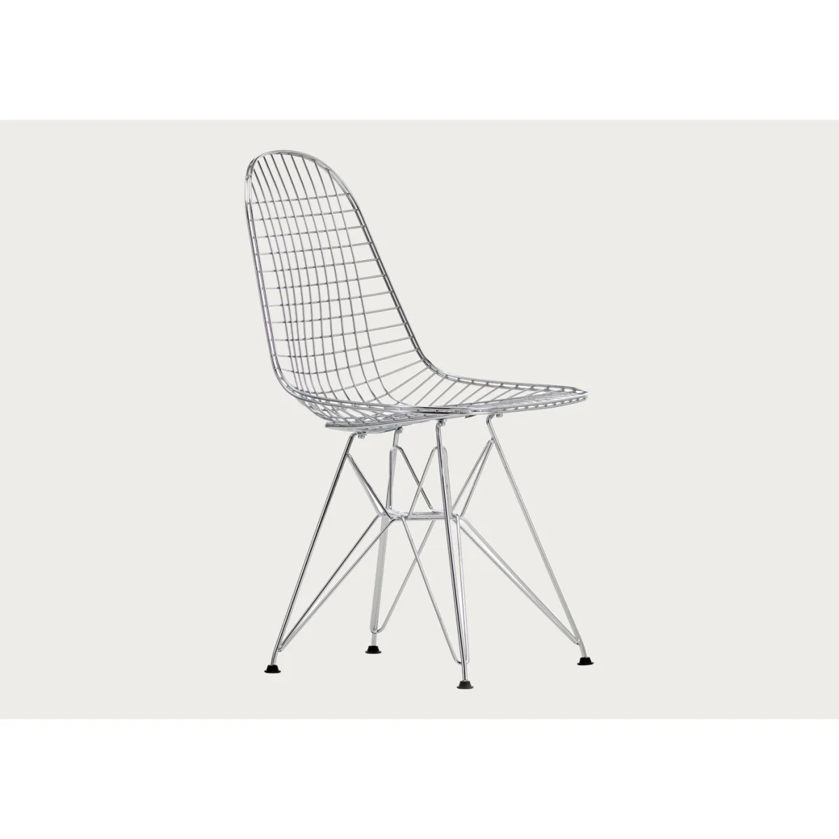 Vitra Eames DSR Side Chair RE in Cotton White White powder-coated base 15 Felt Glides – image 3