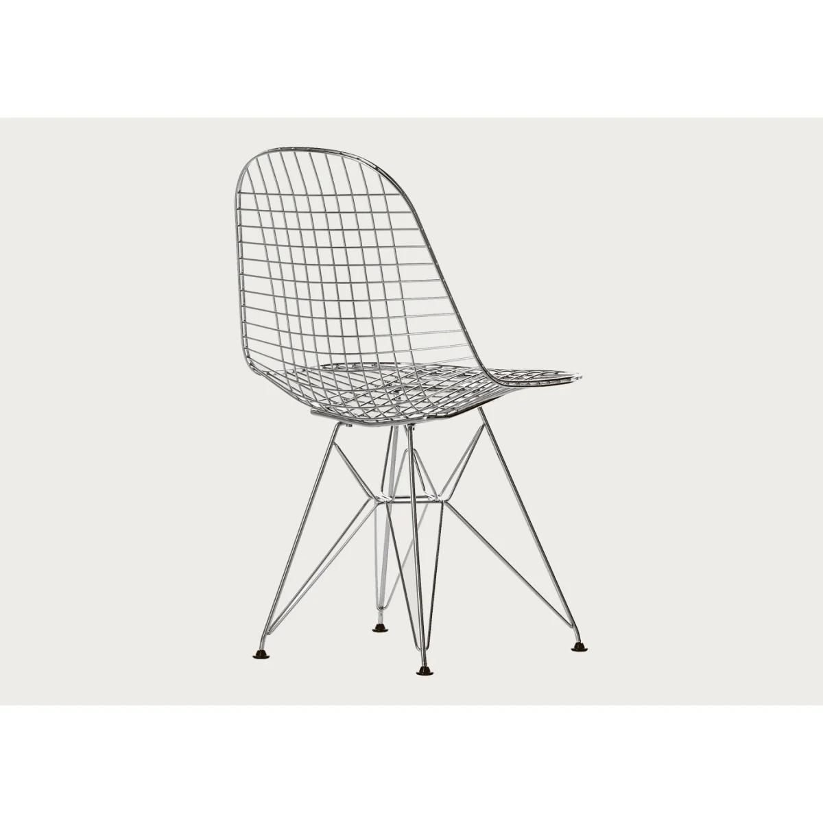 Vitra Eames DSR Side Chair RE in Cotton White White powder-coated base 15 Felt Glides – image 4