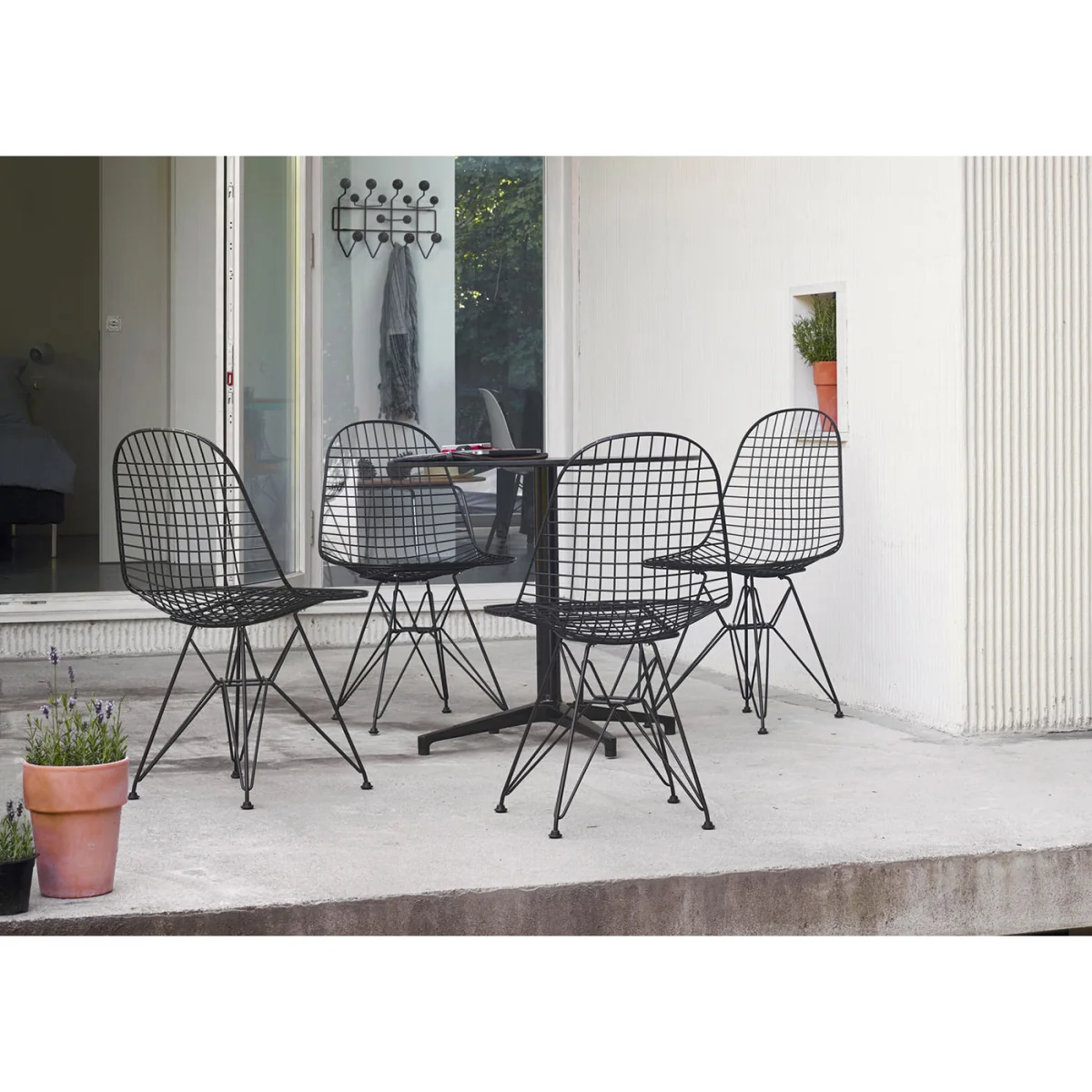 Vitra Eames DSR Side Chair RE in Cotton White White powder-coated base 15 Felt Glides – image 5
