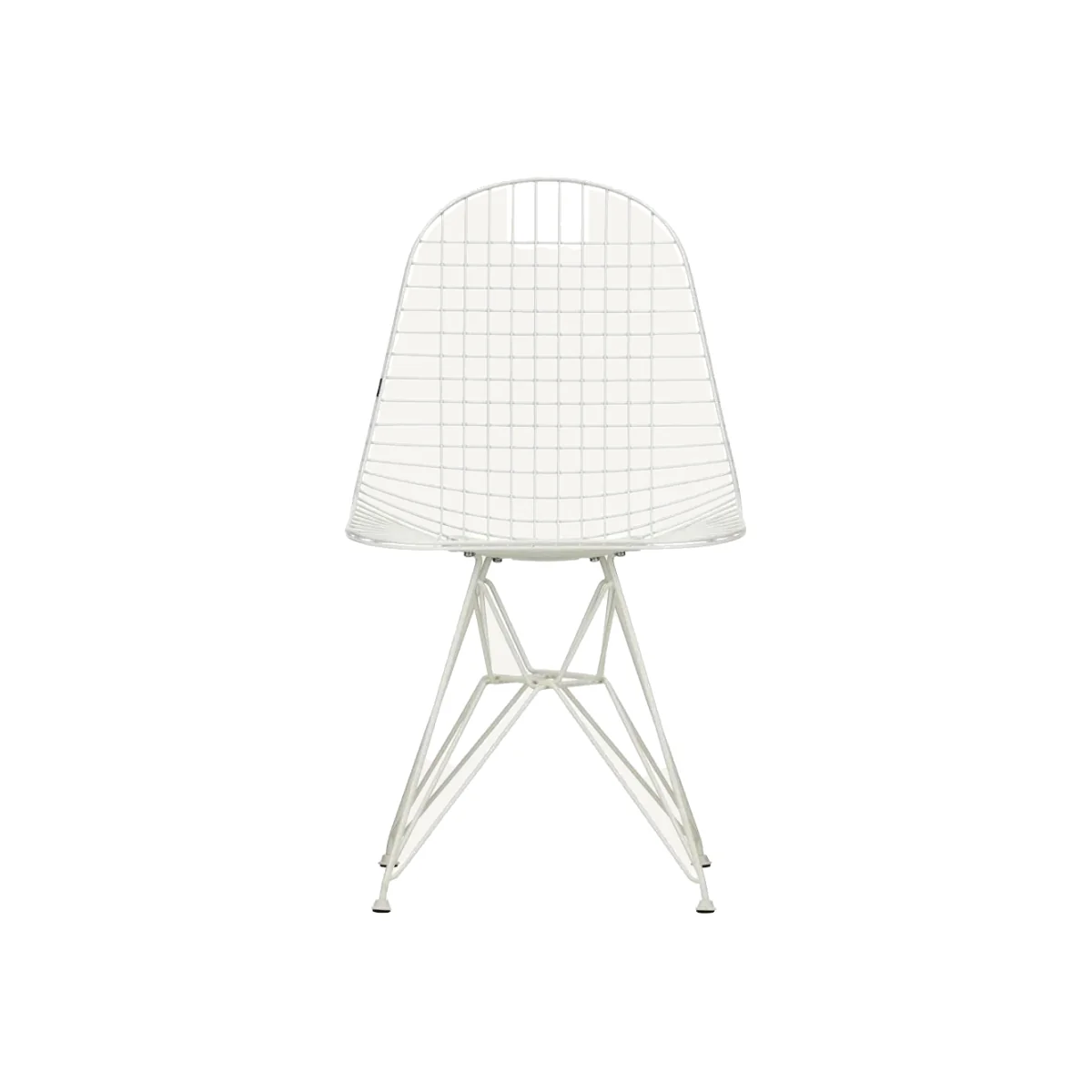 Vitra Eames DSR Side Chair RE in Cotton White White powder-coated base 15 Felt Glides – image 1