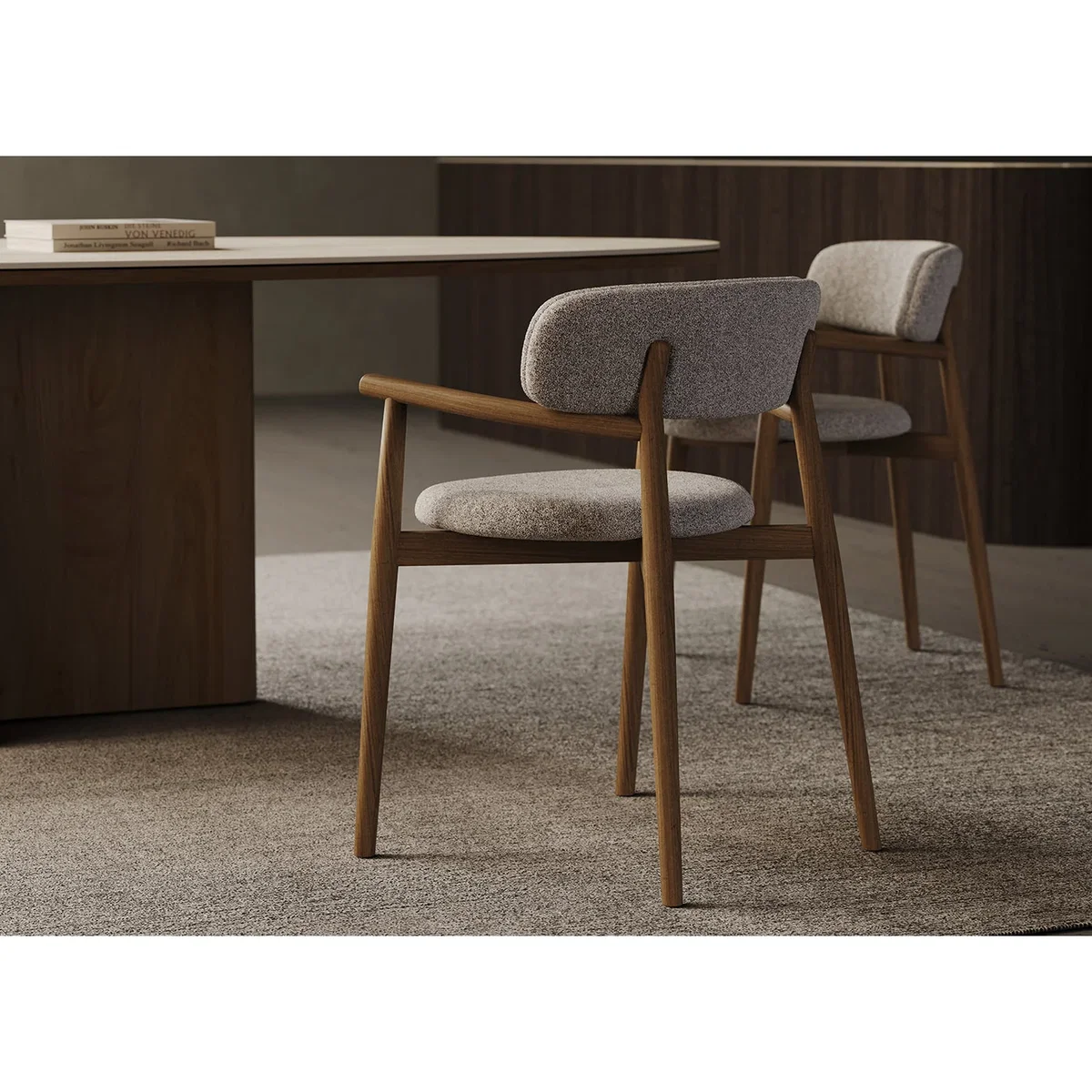 Heal's Cover Wood Upholstered Armchair – image 2