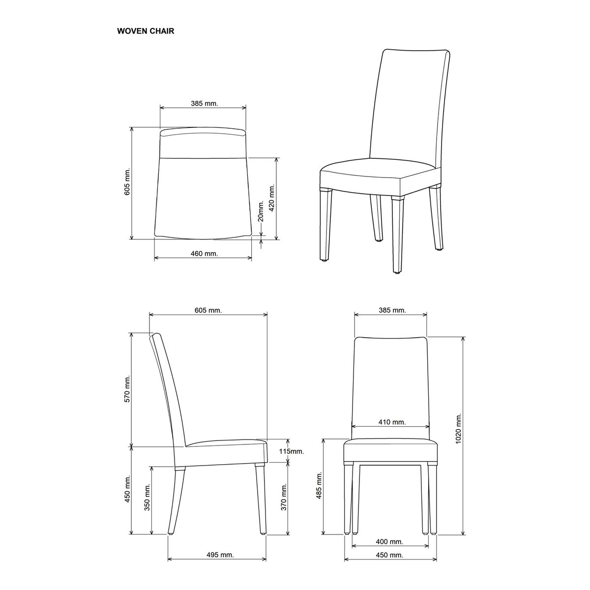 John Lewis & Partners Woven Dining Chairs, Set of 2 – image 6