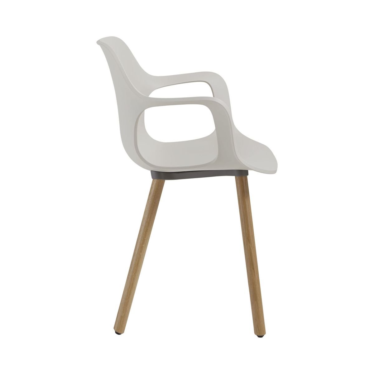 Vitra HAL Armchair, Light Oak Leg, Warm Grey – image 4