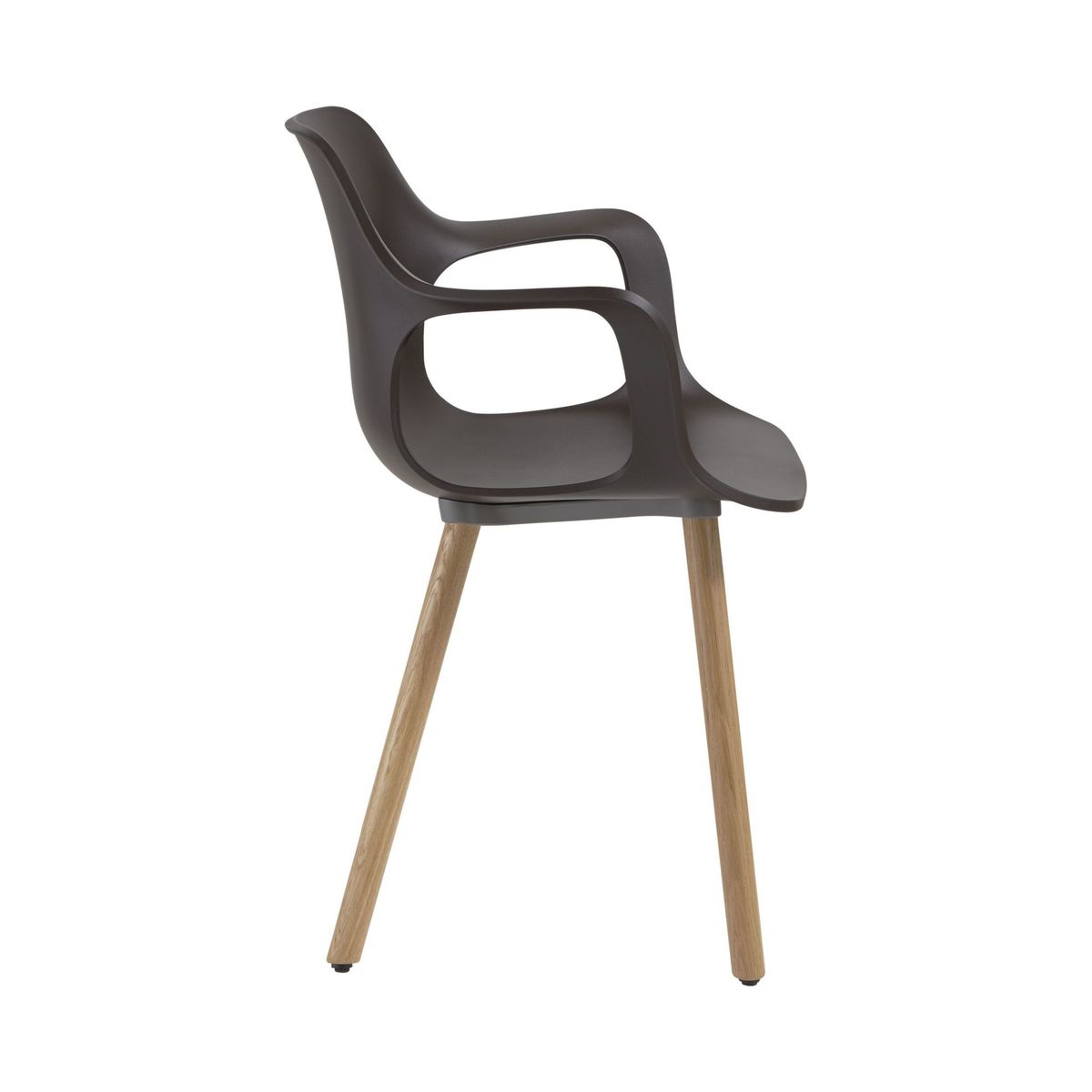 Vitra HAL Armchair, Light Oak Leg, Chocolate – image 4