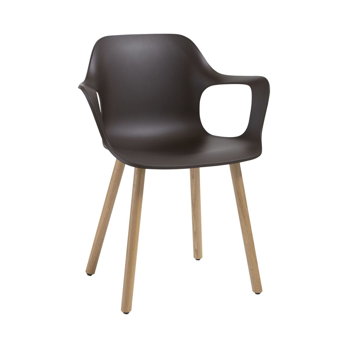 Vitra HAL Armchair, Light Oak Leg, Chocolate – image 1