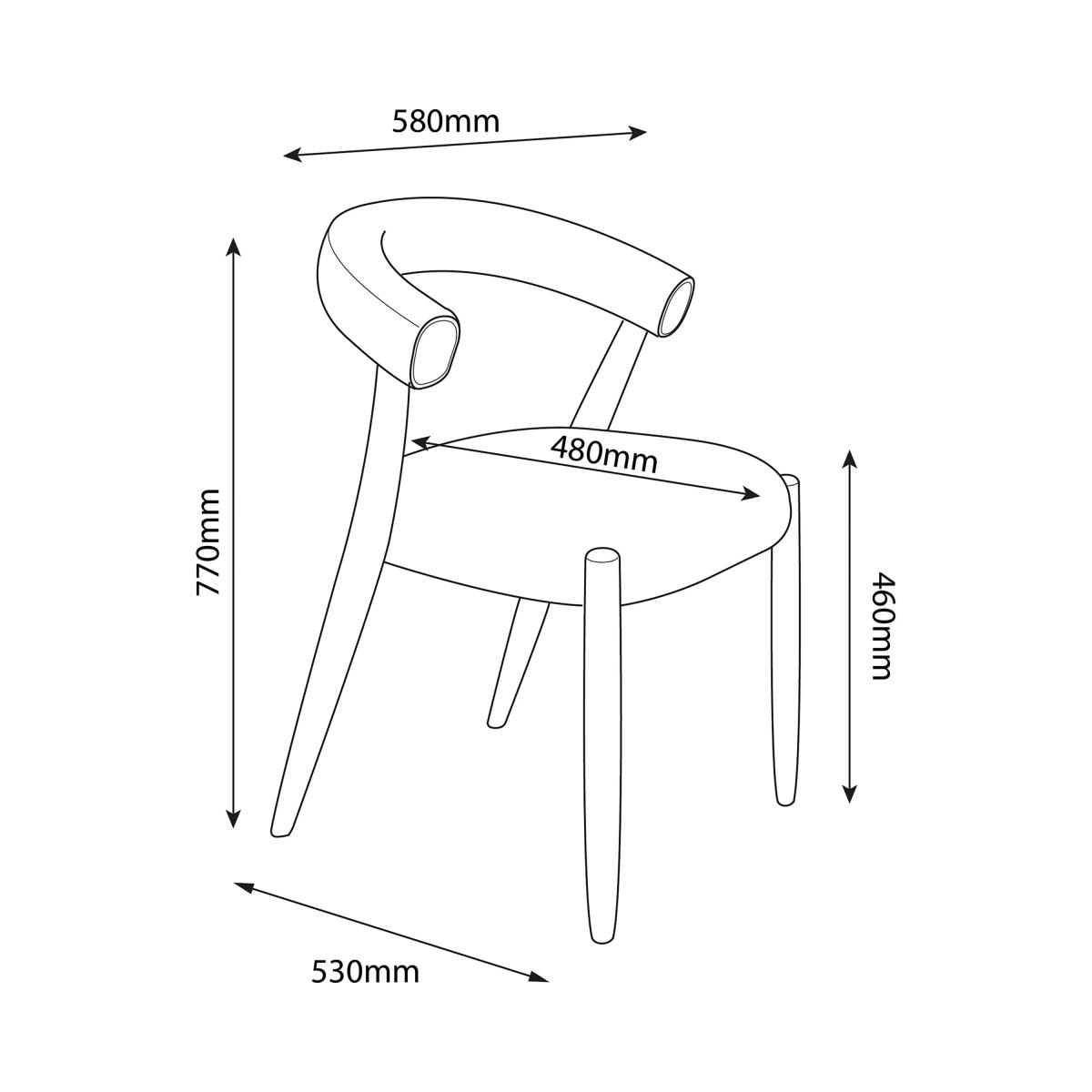 John Lewis Odell Dining Chair, Smoked Oak Leg – image 4