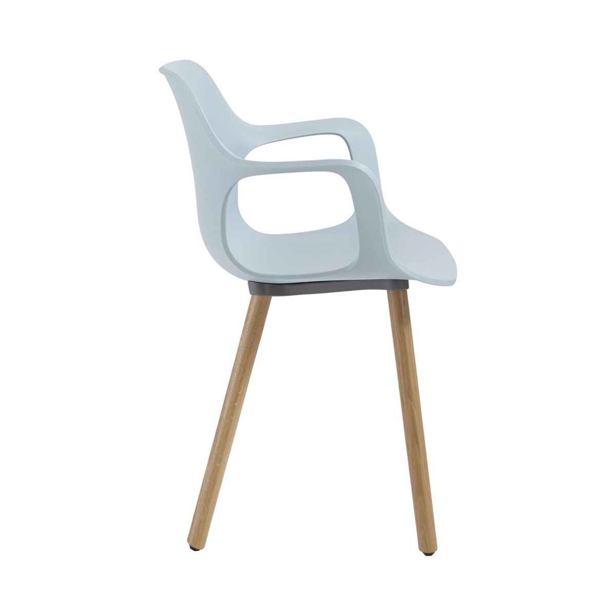 Vitra HAL Armchair, Light Oak Leg, Ice Grey – image 4