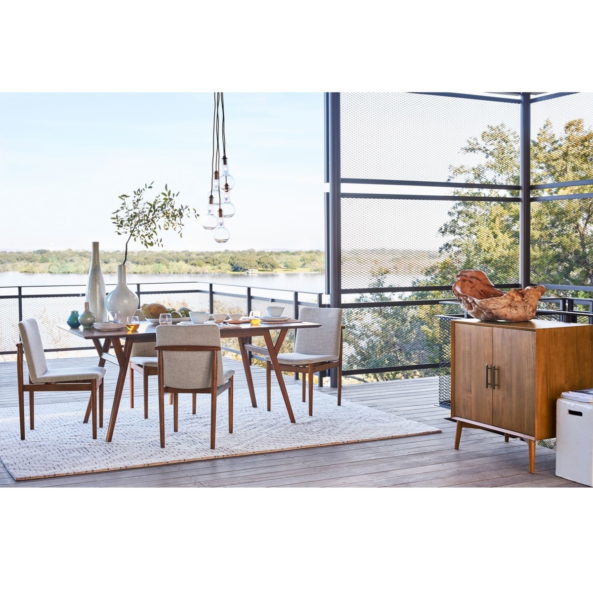 west elm Framework Dining Chair, Twill/Walnut – image 3
