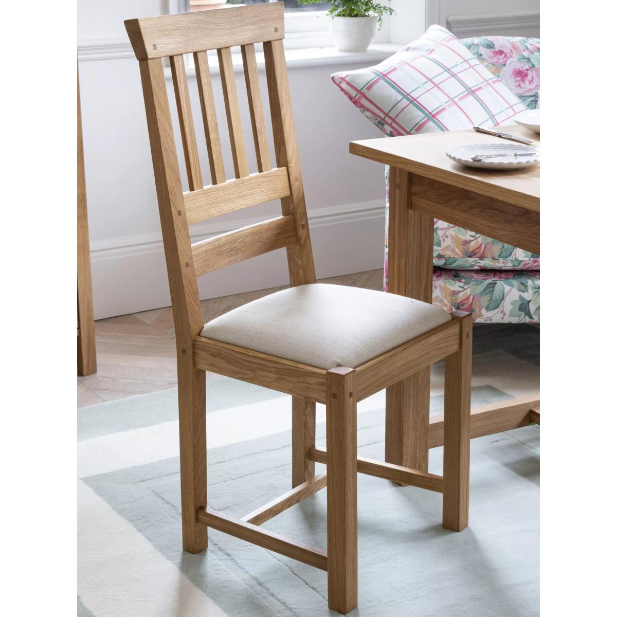Laura Ashley Milton Dining Chair, Oak, Set of 2 – image 5