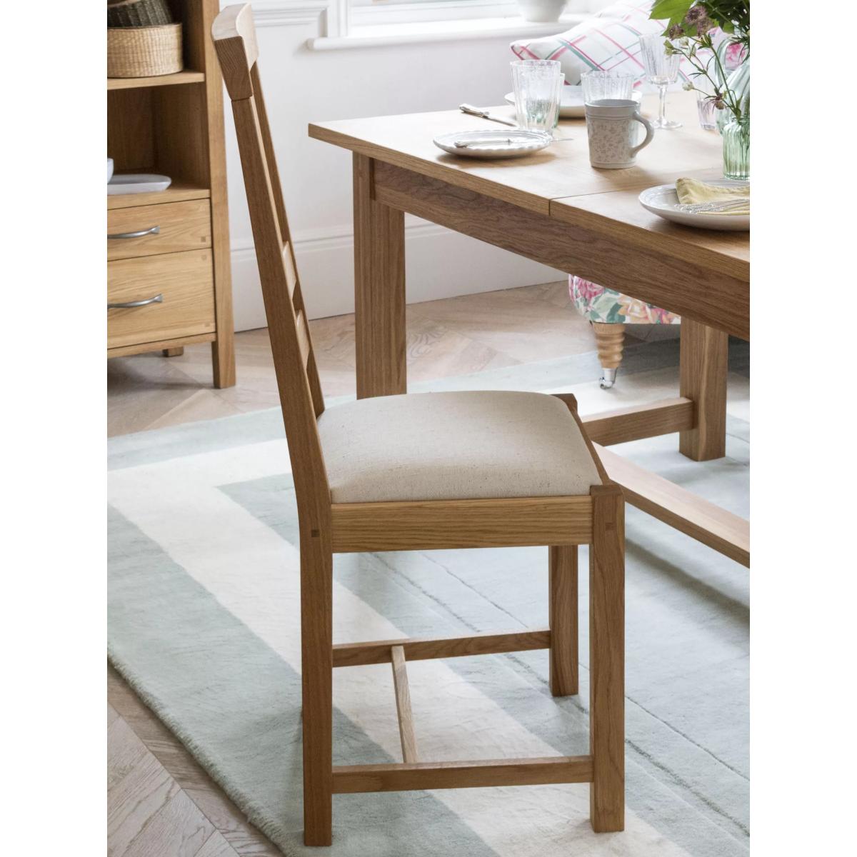 Laura Ashley Milton Dining Chair, Oak, Set of 2 – image 6