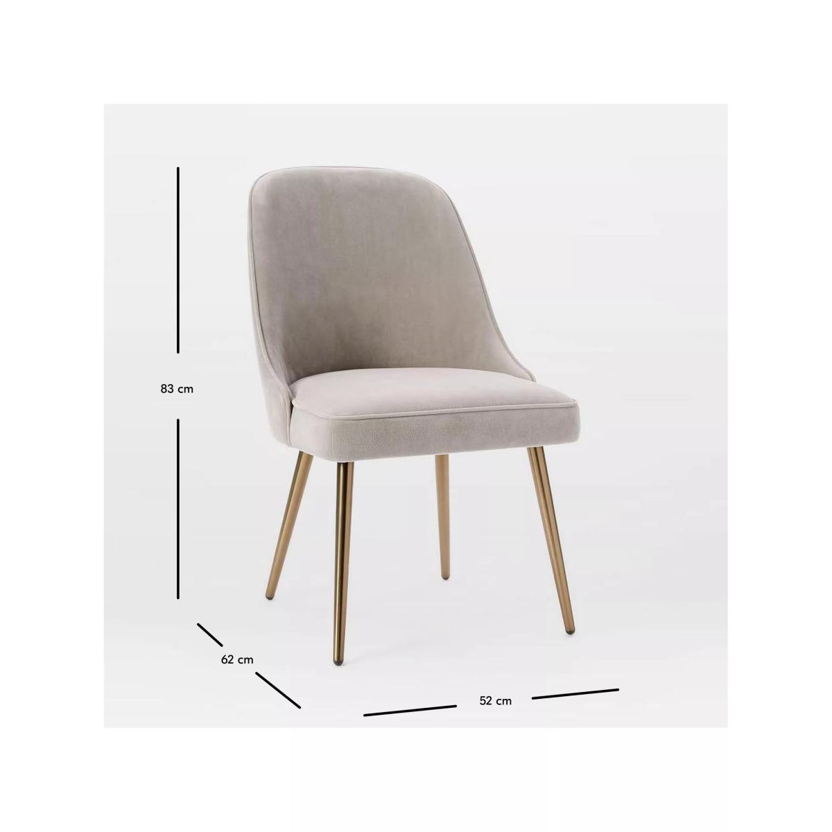 west elm Mid-Century Dining Chair, Silver – image 4