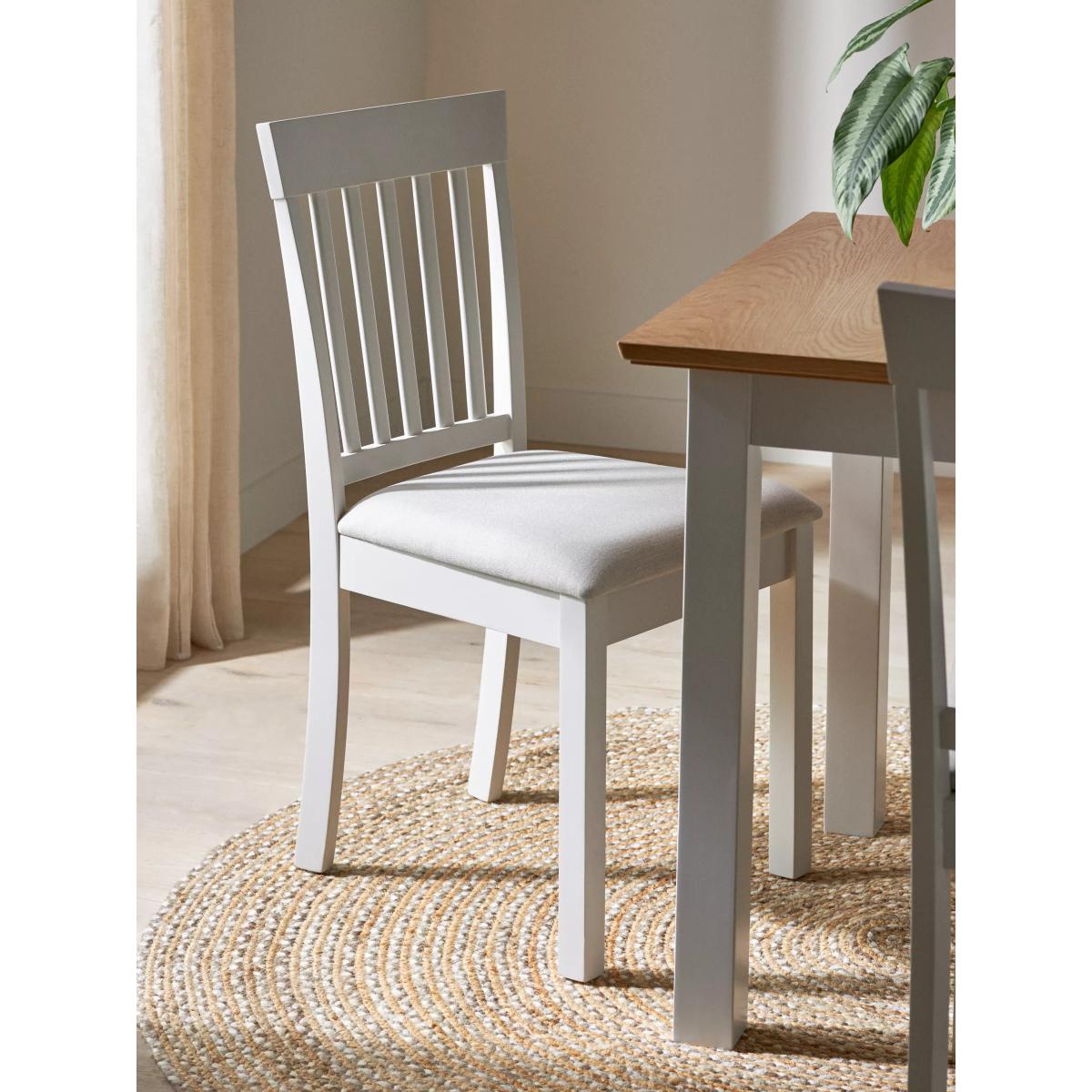 John Lewis ANYDAY Wilton Slatted Dining Chair, Set of 2, Linen – image 2
