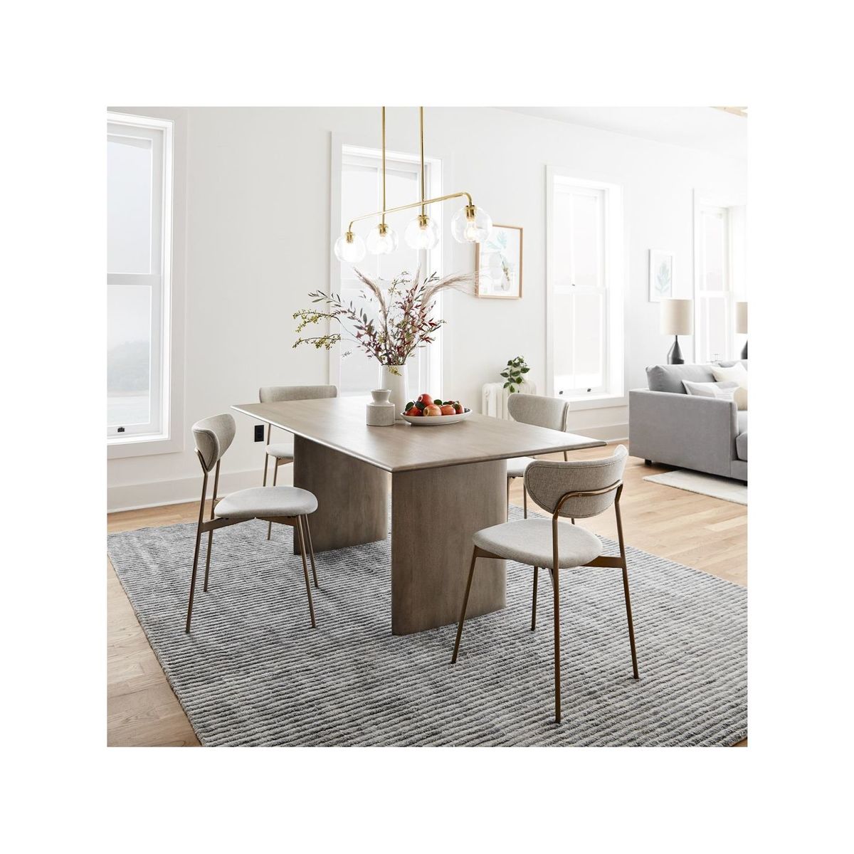 west elm Modern Petal Upholstered Dining Chair, Natural – image 5