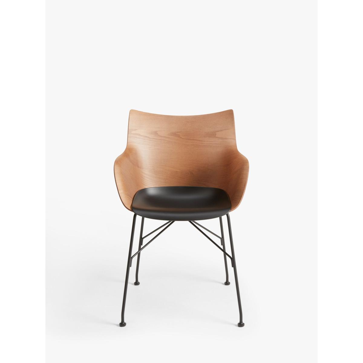 Philippe Starck for Kartell Q/Wood Dining Armchair, Brown/Black – image 2
