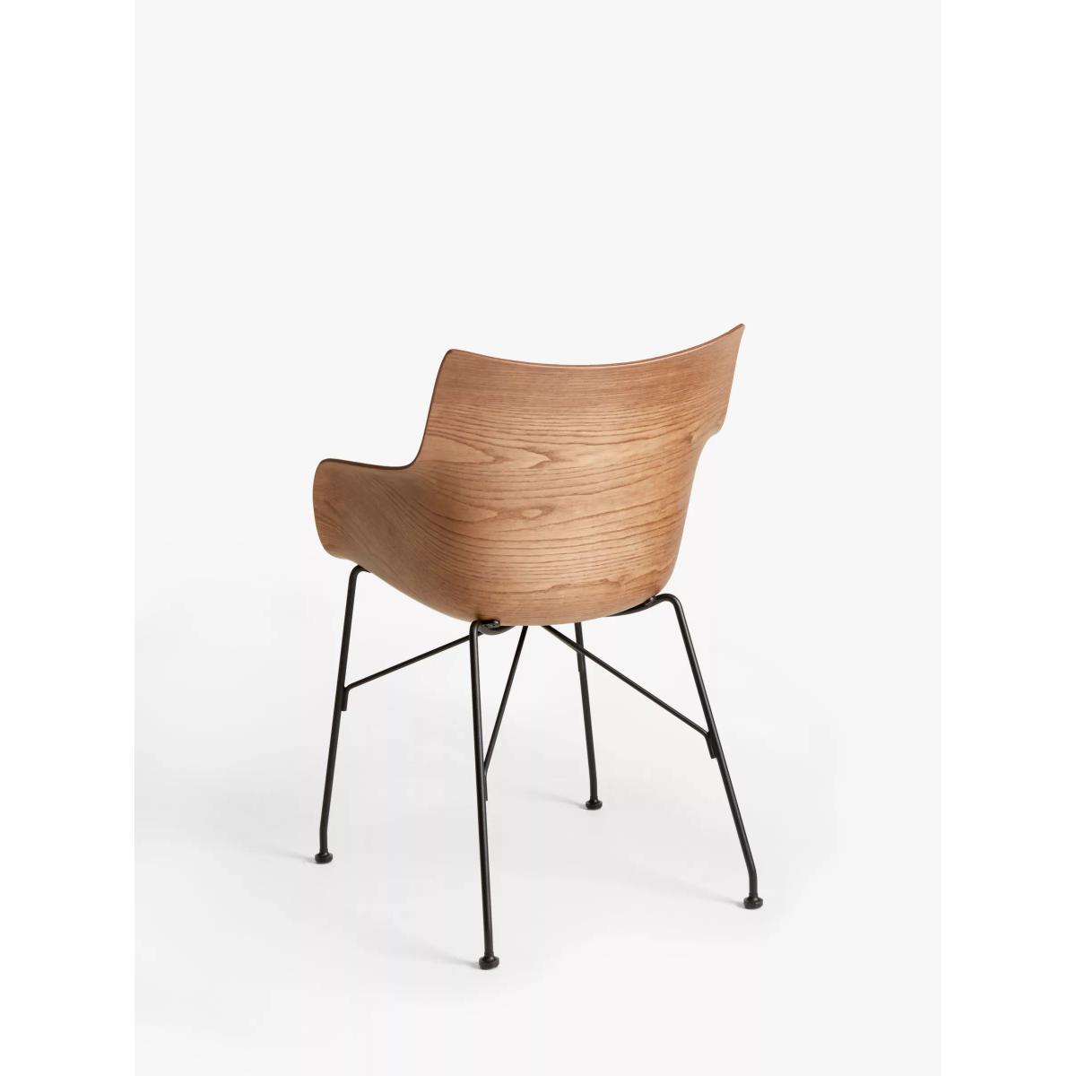 Philippe Starck for Kartell Q/Wood Dining Armchair, Brown/Black – image 4
