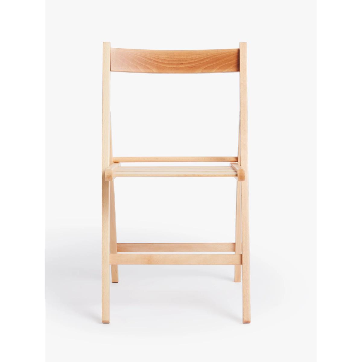 John Lewis ANYDAY Buiani Folding Chair, FSC-Certified (Beech), Natural, Set of 4 – image 2