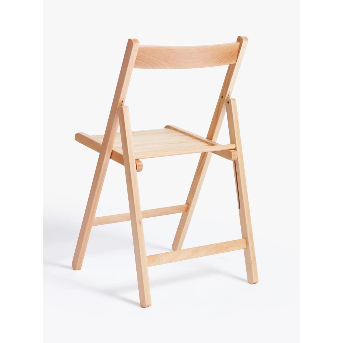 John Lewis ANYDAY Buiani Folding Chair, FSC-Certified (Beech), Natural, Set of 4 – image 4