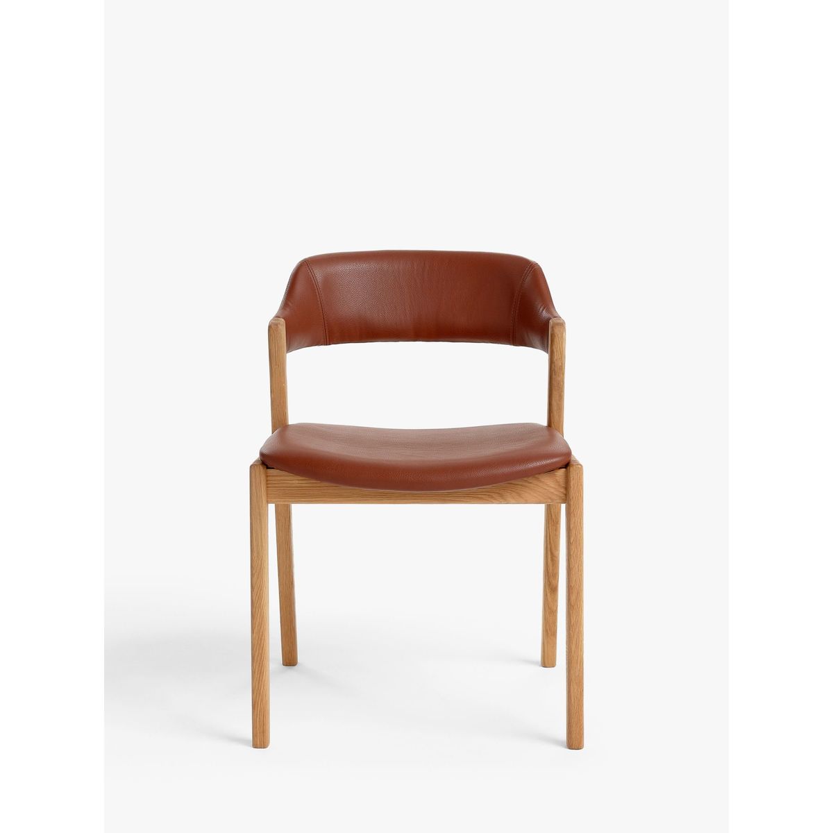 John Lewis & Partners Santino Dining Chair, Tan/Oak – image 3