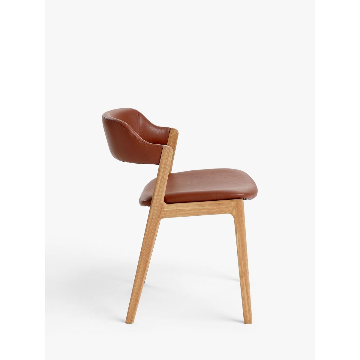 John Lewis & Partners Santino Dining Chair, Tan/Oak – image 4
