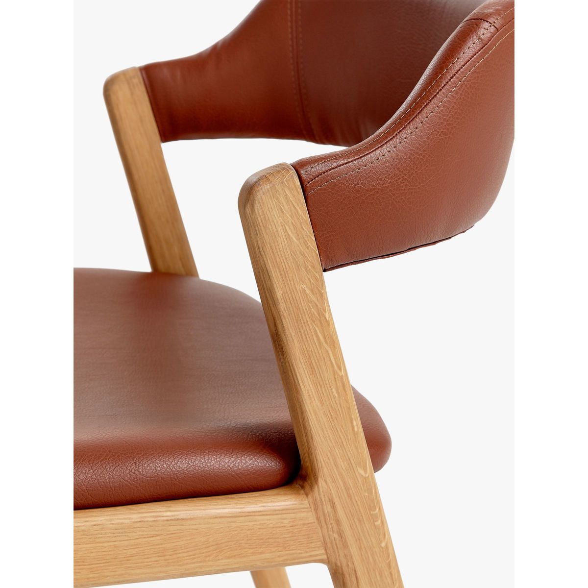 John Lewis & Partners Santino Dining Chair, Tan/Oak – image 5