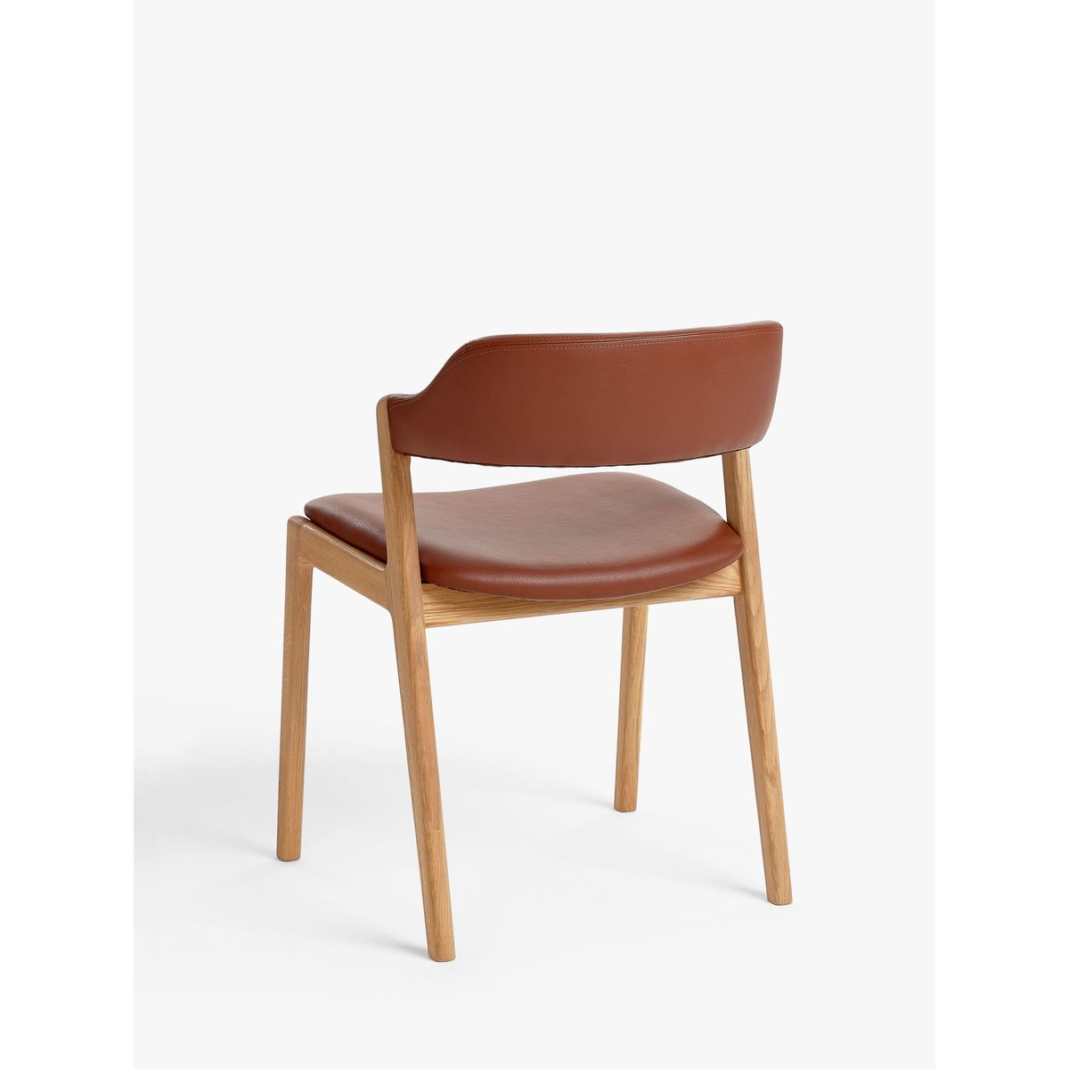 John Lewis & Partners Santino Dining Chair, Tan/Oak – image 2