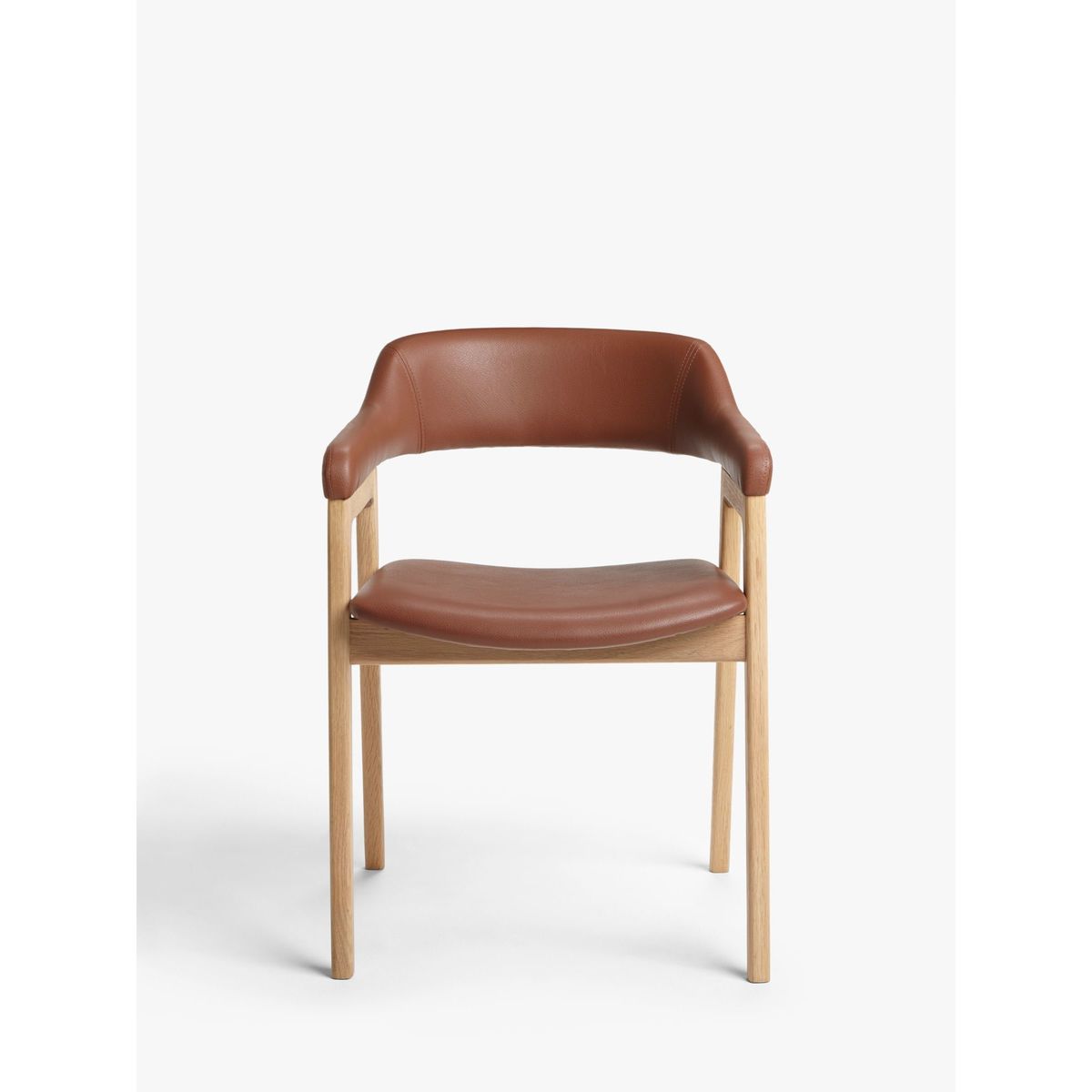 John Lewis & Partners Santino Dining Armchair, Tan/Oak – image 3