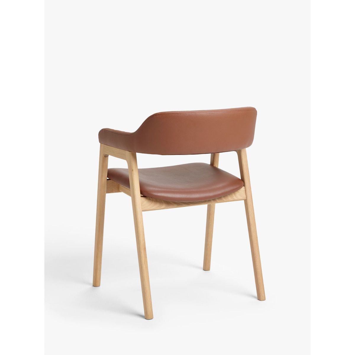 John Lewis & Partners Santino Dining Armchair, Tan/Oak – image 2